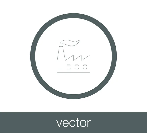 Icono de planta. Icono industrial. Icono de fábrica . — Vector de stock