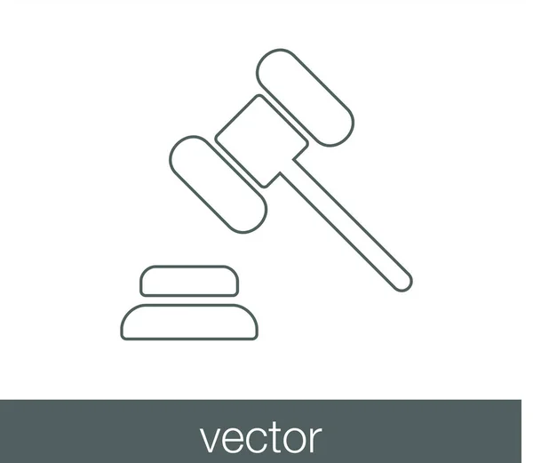 Justizhammer-Ikone — Stockvektor