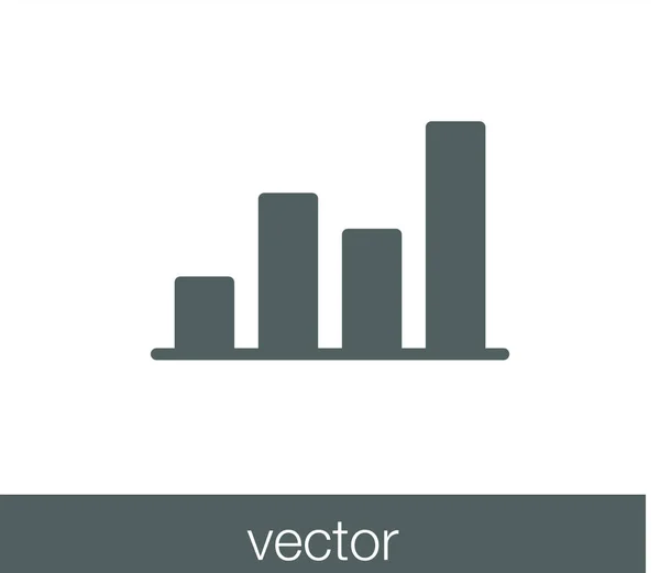 Ícone gráfico. Ícone de gráfico de barras . — Vetor de Stock