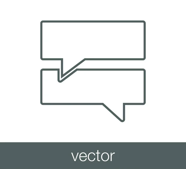 Chat-pictogram. Pictogram van de commentaar. — Stockvector