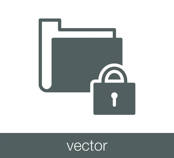 Icono de carpeta simple — Vector de stock