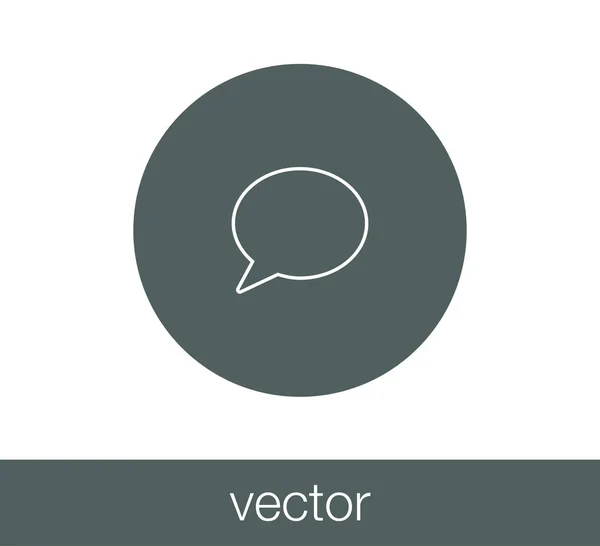 Chat-pictogram. Pictogram van de commentaar — Stockvector