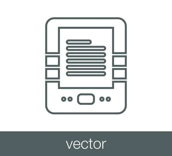 Icono plano del comprimido — Vector de stock