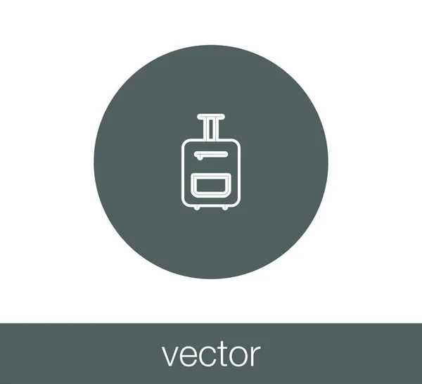 Equipaje icono plano . — Vector de stock