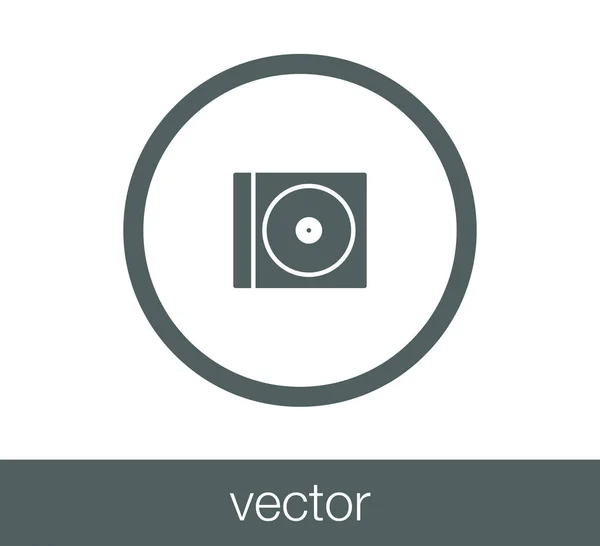 CD flat icon — Stock Vector