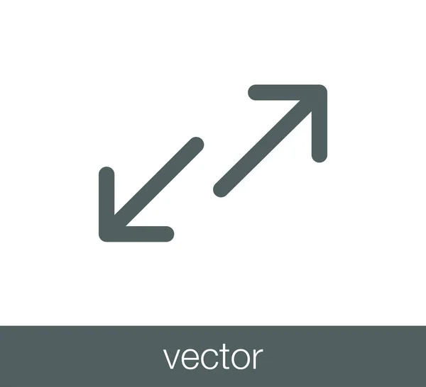 Icona di trasferimento con due frecce laterali — Vettoriale Stock