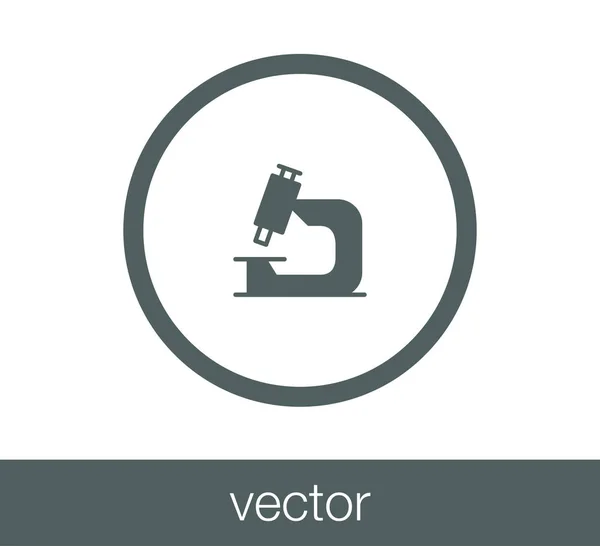 Ícone plano do microscópio — Vetor de Stock