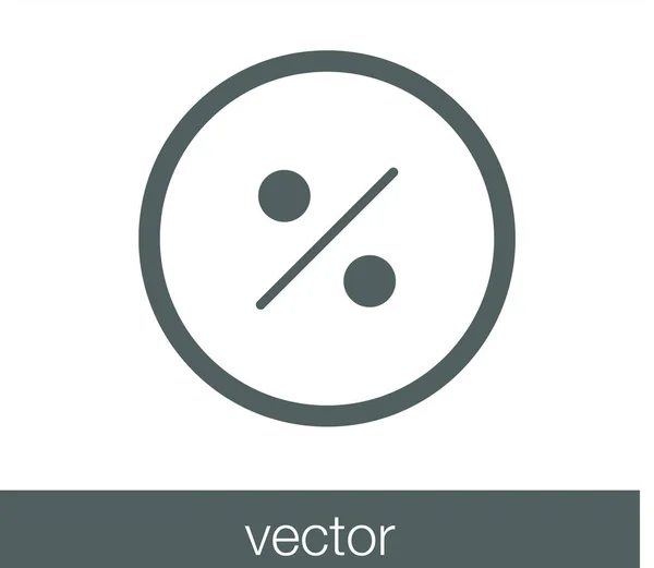 Por ciento icono web — Vector de stock