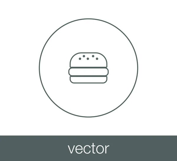 Ícone de hambúrguer plano — Vetor de Stock