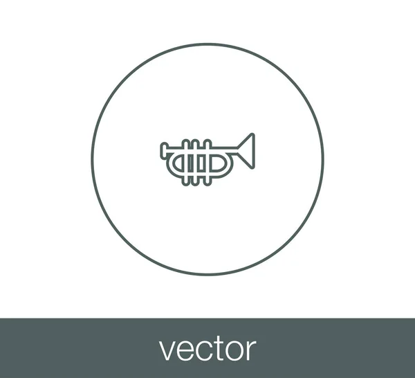 Trompette icône simple — Image vectorielle