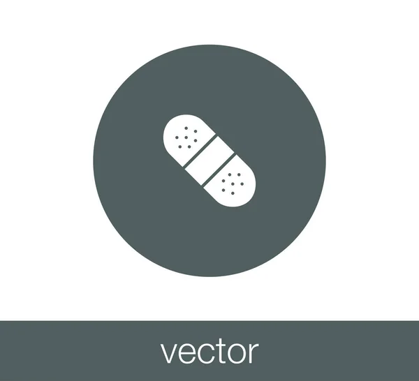 Gips platte pictogram. — Stockvector