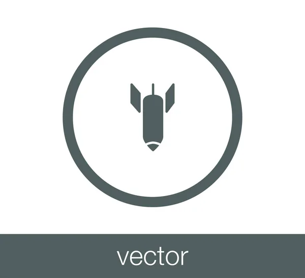 Rakete flach Symbol — Stockvektor