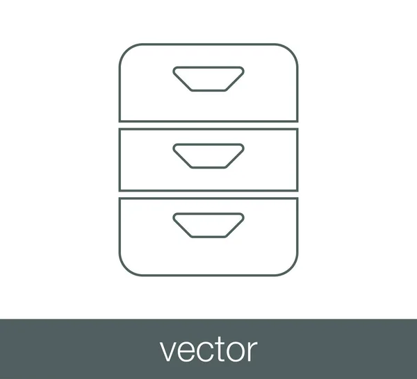 Archive Icône plate — Image vectorielle