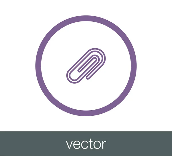 Clip de papel icono . — Vector de stock