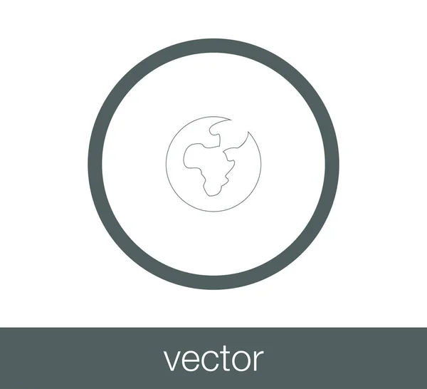 Globo icono web . — Vector de stock