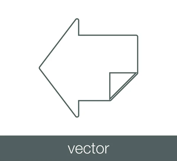 Icono flecha izquierda . — Vector de stock