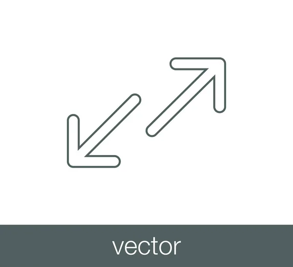 Ícone de transferência com duas setas laterais — Vetor de Stock