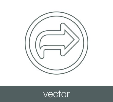 Yanıt düz simgesi.