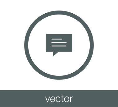 Sohbet simgesi. Yorum simgesi