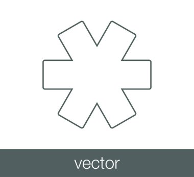 Yıldız anahtar simgesi.