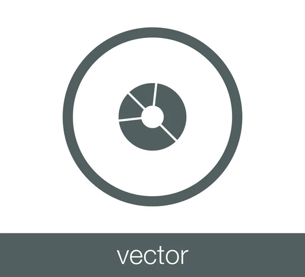 Icono plano CD — Vector de stock