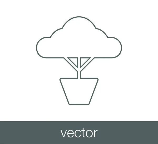 Árbol icono web — Vector de stock