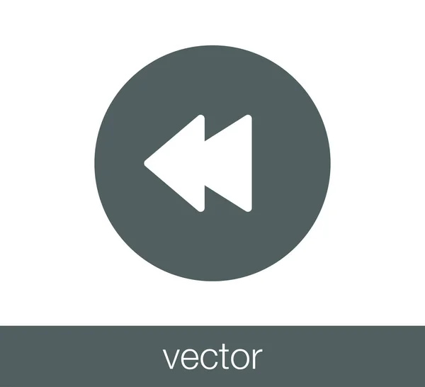Visszatekerés aláírás ikonra — Stock Vector