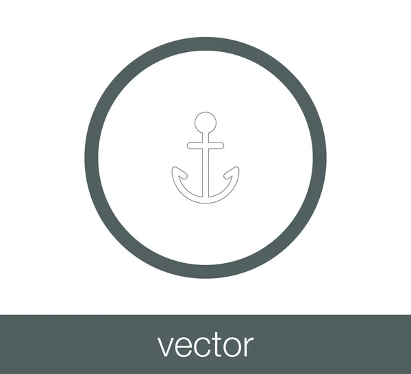 Ilustración del icono del ancla — Vector de stock