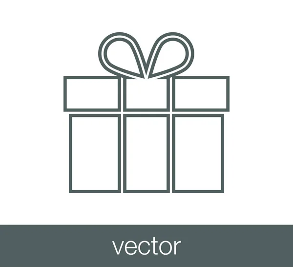 Ikona dárkové krabice — Stockový vektor