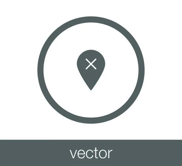 Icona del pin push — Vettoriale Stock