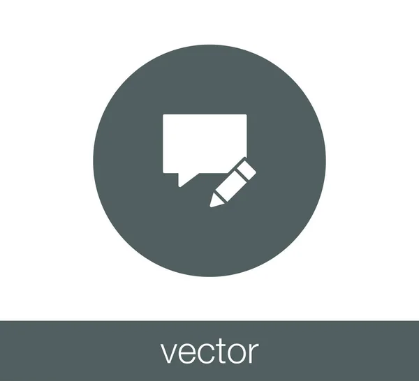 Icono del chat. Icono de comentario — Vector de stock