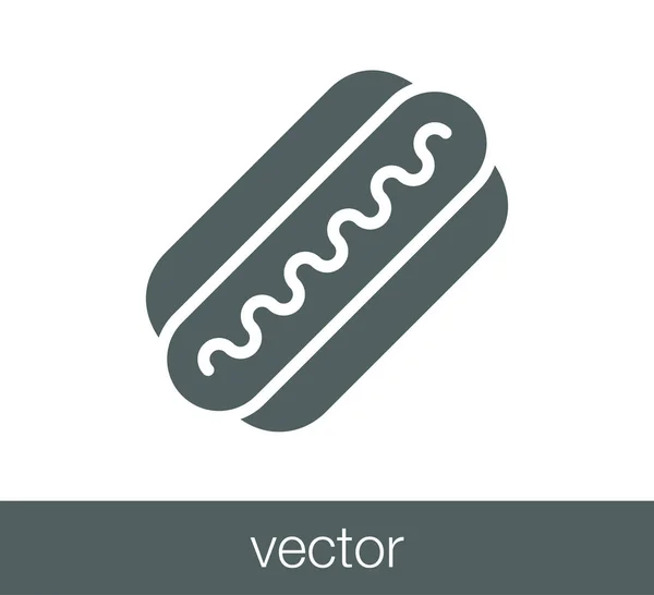 Hotdog icono plano — Vector de stock