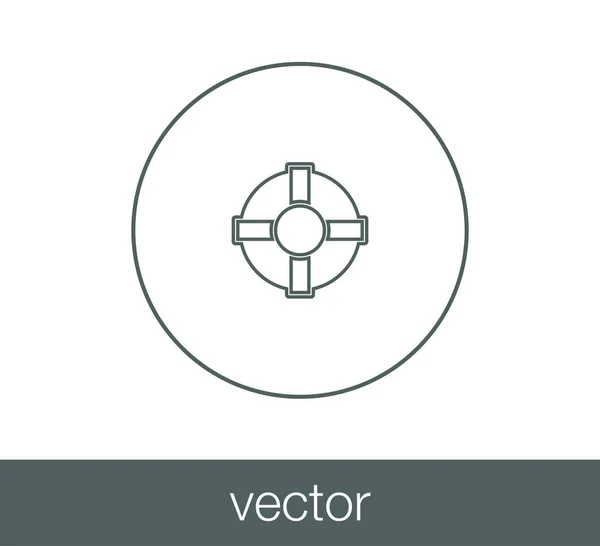 救命浮輪フラット アイコン — ストックベクタ