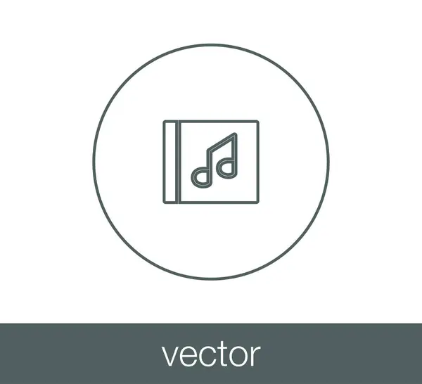 Ícone de nota musical. — Vetor de Stock