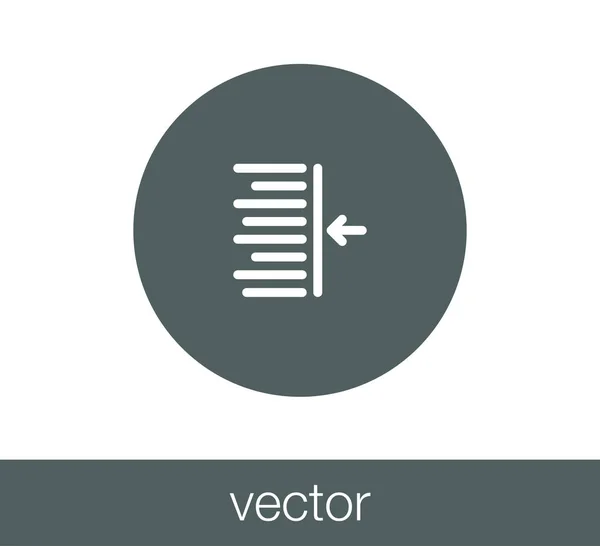 Diminuer Icône Indent — Image vectorielle