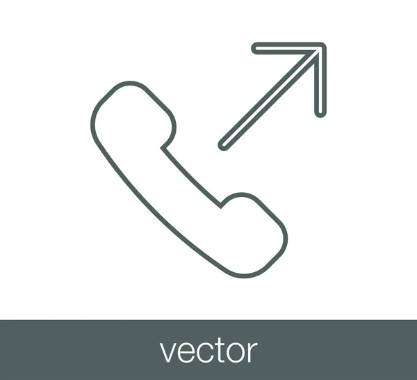 Ilustración del icono del teléfono . — Vector de stock