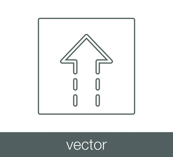 Subir icono con flecha hacia arriba — Vector de stock