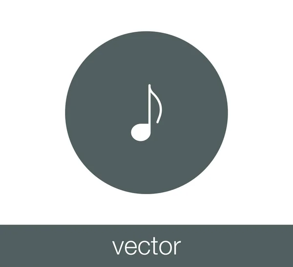 Ícone de nota musical. — Vetor de Stock