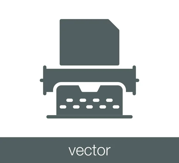 Typewriter simple icon — Stock Vector