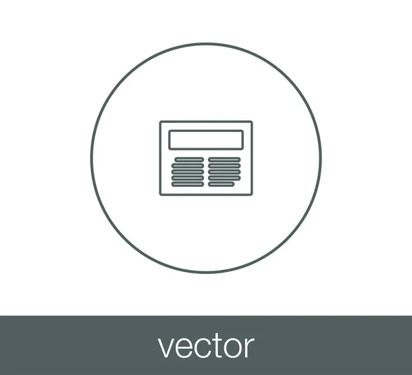 Periódico icono plano — Vector de stock