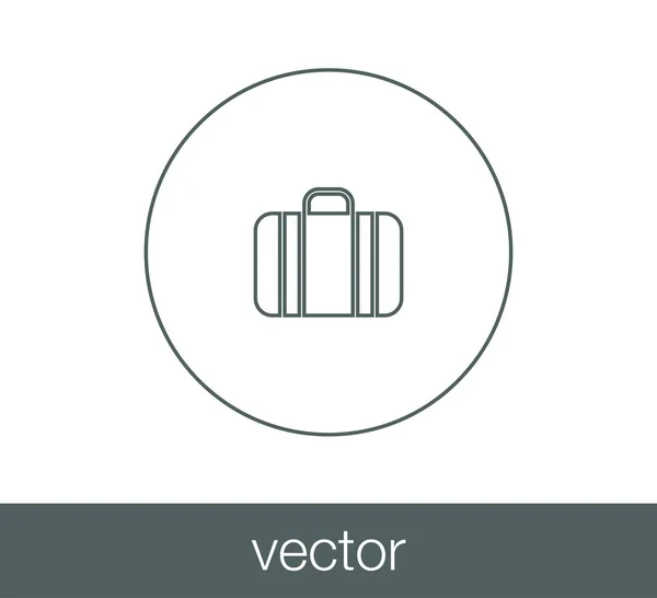 Equipaje icono plano . — Vector de stock