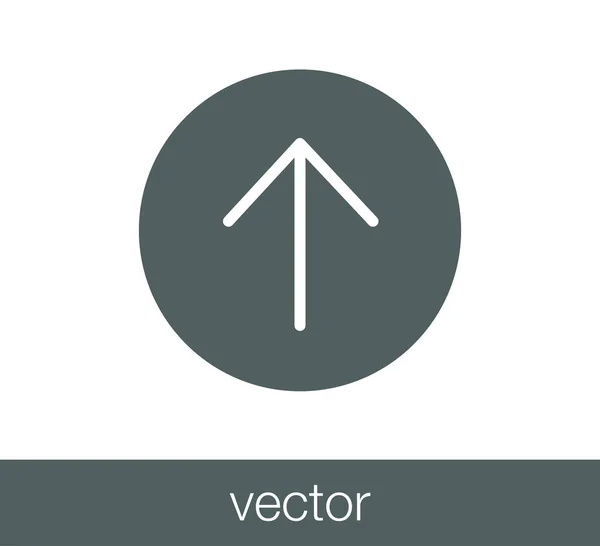 Subir icono con flecha hacia arriba — Vector de stock