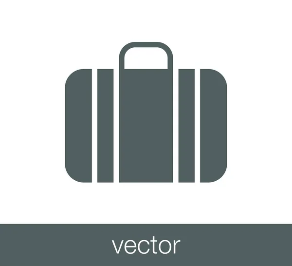 Ícone de bagagem plana . — Vetor de Stock