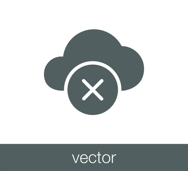 Eliminar del icono de la nube — Vector de stock