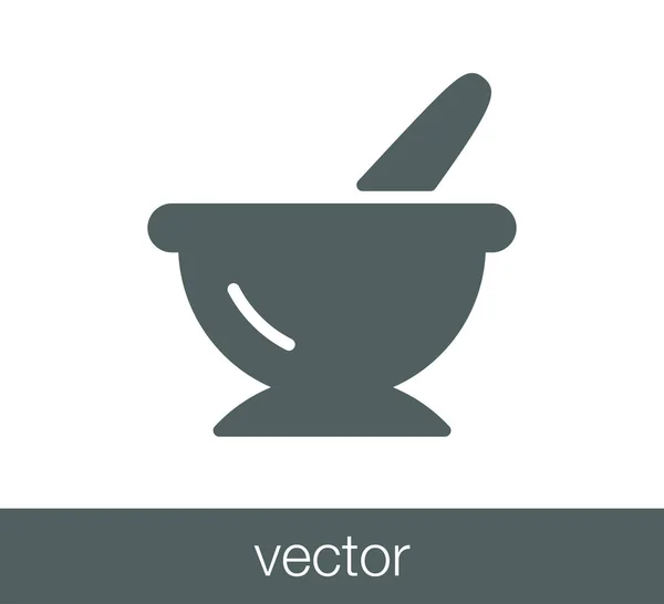 Icono de mortero y plagas — Vector de stock