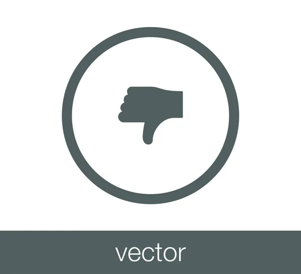 Pulgar hacia abajo icono — Vector de stock