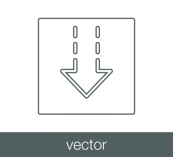 Icono de descarga con flecha hacia abajo — Vector de stock