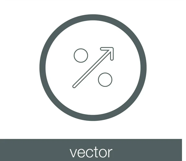 Percentage web pictogram — Stockvector