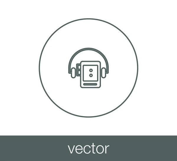 Icono de reproductor de música portátil — Vector de stock