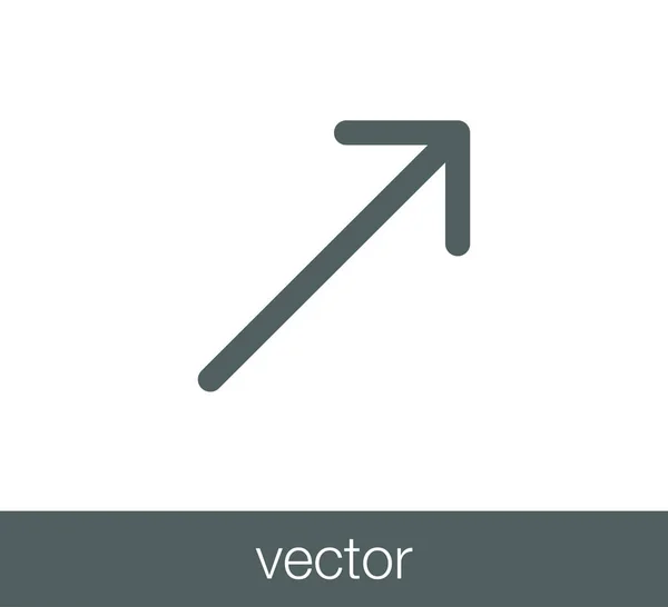 Flecha icono plano . — Vector de stock